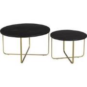 Levi Black/Brass Set of 2