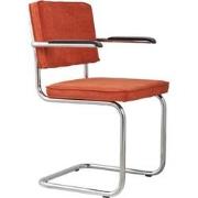 ZUIVER ARMCHAIR RIDGE RIB ORANGE 19A