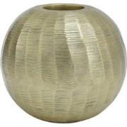 PTMD Kikie Gold aluminium candle holder sphere M