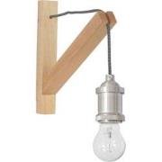 Mexlite wandlamp Dion - bruin - hout - 7787BE