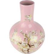 Fine Asianliving Chinese Vaas Roze Bloesems Handgemaakt D41xH57cm