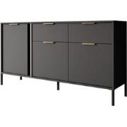 Meubella Dressoir Loren - Antraciet - 153 cm - 2 lades