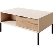 Meubella Salontafel Ramirez - Beige - Eiken - 97 cm