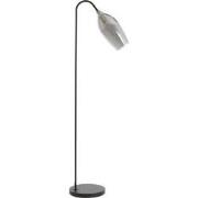 Light&living Vloerlamp 67x30,5x160 cm LUKARO glas smoke+mat zwart