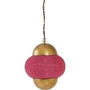 Light&living Hanglamp Ø33x38 cm CETARA kralen roze+brons