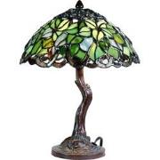 LumiLamp Tiffany Tafellamp  Ø 25x31 cm Groen Glas Tiffany Bureaulamp