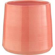 J-line - Bloempot Rond Keramiek Roze Large - 28x28x26cm