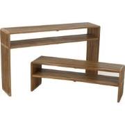 J-line - Set Van 2 Console Met Schap Gerecycleerd Teak Naturel - 130x3...