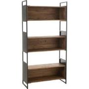 J-line - Rek Gerecycleerd Hout/metaal Zwart/naturel Small - 100x40x200...