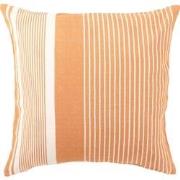 J-line - Kussen Mik Katoen Beige/oranje - 50x50x10cm