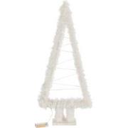 J-line - Kerstboom Touw Imitatiebont Wit Small - 30x10x71.5cm