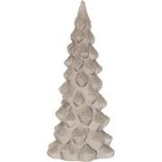 J-line - Kerstboom Deco Suiker Glas Frosted Grijs Large - 14x14x35cm