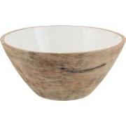 J-line - Kom Mango Hout Wit Large - 30x30x13cm