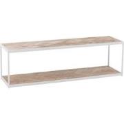 J-line - Salontafel Zigzag Hout/metaal Naturel/wit - 150x40x44.5cm