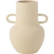 J-line - Vaas Kruik 2 Handvat Aardewerk Beige Small - 21x17x24.5cm