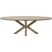 Eettafel Ovaal - Naturel Mangohout - X-poot - 200x100x77cm