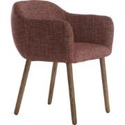 Light&living Eetkamerstoel 62,5x56x76,5 cm BLAINE bordeaux+hout d brui...