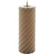 Mansion atmosphere swirl led kaars rustic sand  20x7,5cm