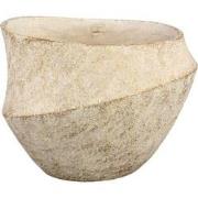 PTMD Bloempot Rishell - 43x40x33 cm - Cement - Creme