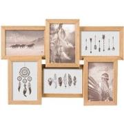 Decopatent® MDF Fotolijst Collage voor 6 Foto's van 15x10 & 10x15 Cm -...