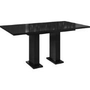 Meubella Eetkamertafel Glamour - Hoogglans zwart - 160 cm - Uitschuifb...