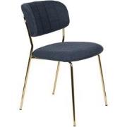 Stoel Jolien Gold/Dark Blue