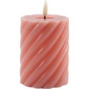 Mansion atmosphere swirl led kaars donker roze 10x7,5cm