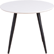 Bruno ronde kindertafel wit – met zwarte poten - Ø 60 cm