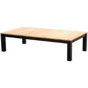 Midori coffee table 140x75cm. alu black/teak