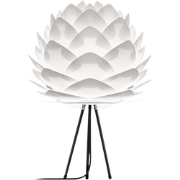 Silvia Medium tafellamp white - met tripod zwart - Ø 50 cm