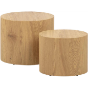 Rosanne houten salontafels naturel - set van 2