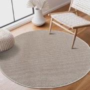 Tapijtenloods Laagpolig Vloerkleed Fancy Beige- 160 CM ROND