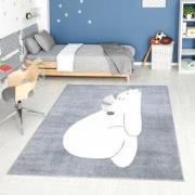 Tapijtenloods Vloerkleed Beer Laagpolig Anime Kids Grijs Creme- 120x17...