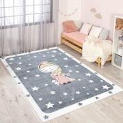 Tapijtenloods Vloerkleed Princess Laagpolig Anime Kids Grijs- 160x230 ...