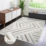 Tapijtenloods Vloerkleed Lindo Modern Woonkamer Creme Laagpolig- 80x15...