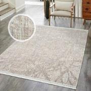 Clasico Vloerkleed Woonkamer Laagpolig Beige Tapijt- 140x200 CM