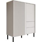 Meubella Dressoir Margareth - Wit - 100 cm - Hoog