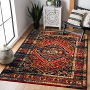 Tapijtenloods Vintage Marrakech Vloerkleed Zwart / Multi Laagpolig- 12...