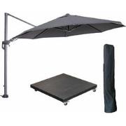 Garden Impressions Hawaii zweefparasol Ø350 cm carbon black / donker g...