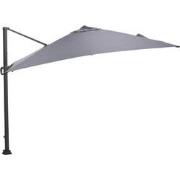 Hawaii zweefparasol 300x300 carbon black/ licht grijs zonwering