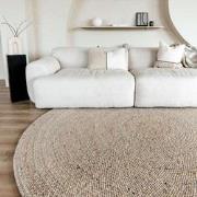 Rond Wollen Vloerkleed Palermo Beige/lichtbruin Eva Interior Bruin,Bei...