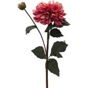 Kunstbloem dahlia 61 cm, oud roze