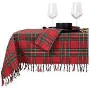 Tafelkleed xmas tartan 150x250 cm re