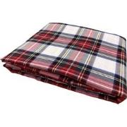 Servet Xmas tartan 40x40cm set 4st. white