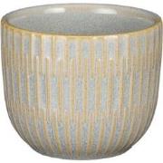 Sara pot rond grijs glaze h6xd7,5cm