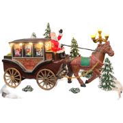 Kerstman Met Paard & Wagen