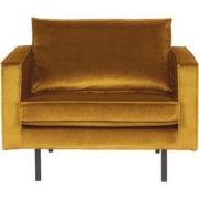 BePureHome Rodeo Fauteuil - Velvet - Oker - 85x105x86