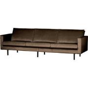 BePureHome Rodeo 3-Zitsbank - Velvet - Taupe - 85x277x86