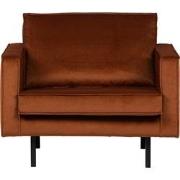 BePureHome Rodeo Fauteuil - Velvet - Roest - 85x105x86