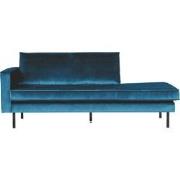 BePureHome Rodeo Daybed Links - Velvet - Blauw - 85x203x86